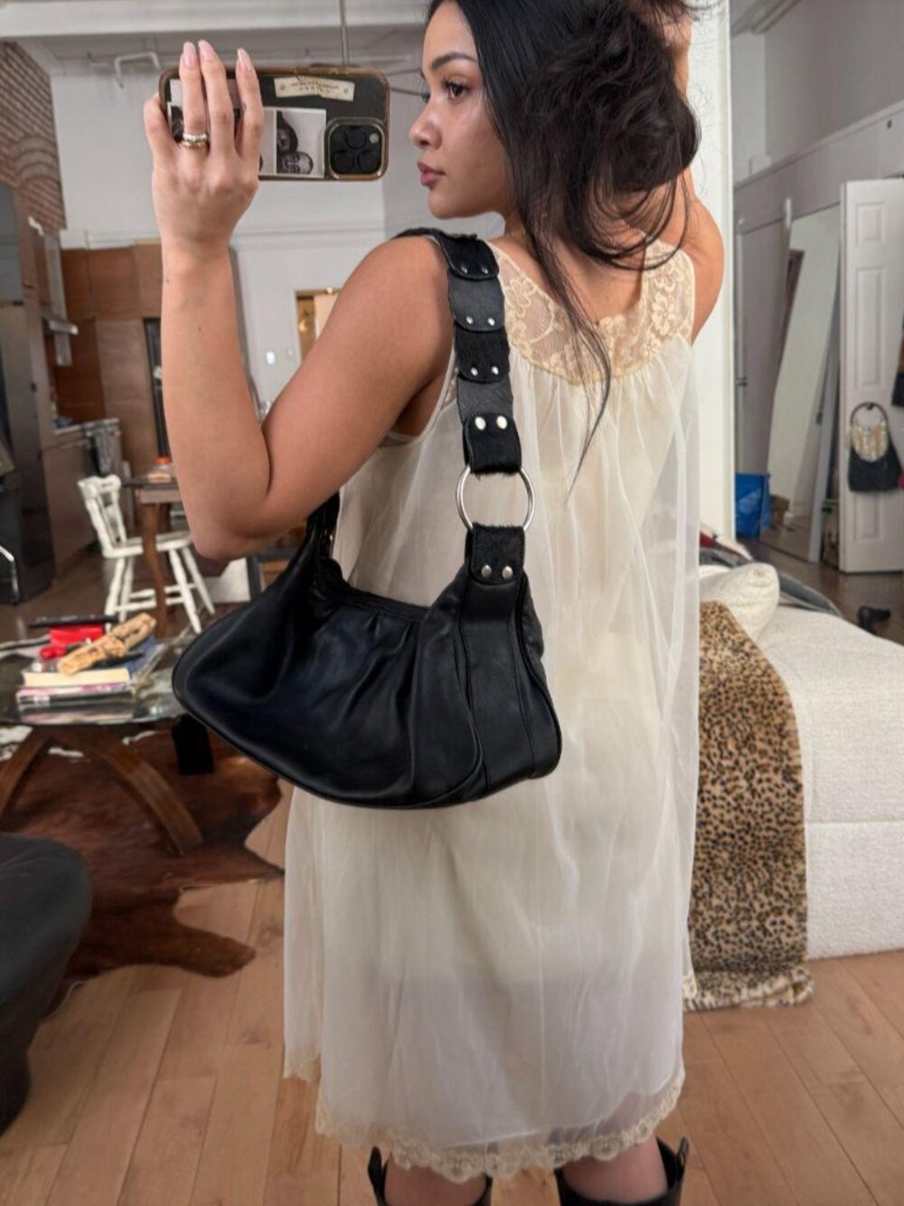 80s 90s Vintage Cream Lace Babydoll Dress Sheer Coquette Romantic - Picture 3 of 8